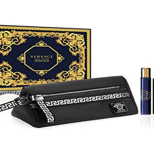 Versace Pour Homme Dylan Blue EDT 3 Piece Gift Set with Pouch & Mini Perfume