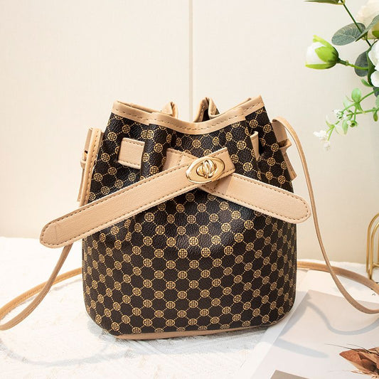 Fashionable Bucket Bag Classic Ladies Bag Stylish Crossbody Bags PU Leather Shoulder Bag Elegant and Stylish Handbag