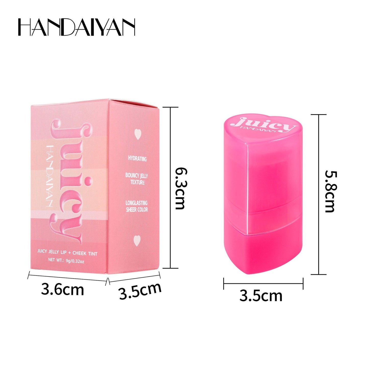 5-color spot neutral jelly powder blusher makeup rouge cream shimmer powder blusher stick dual-use brighten and beautify powder blusher