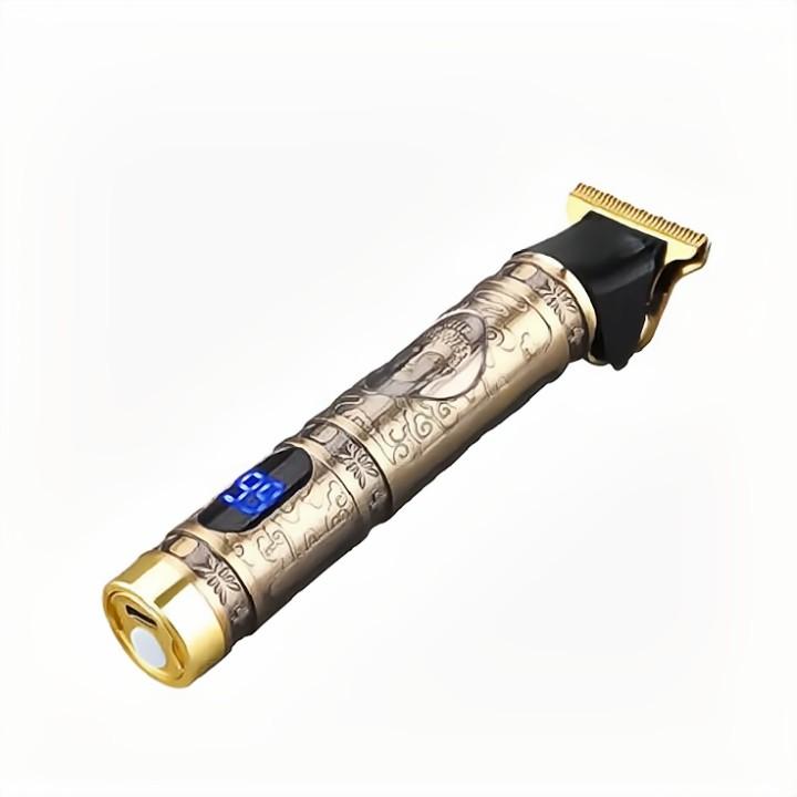 LCD Display Hair Trimmer USB Rechargeable Clipper Coreless Men&apos;s Beard Shaver Haircut Sharp Blade