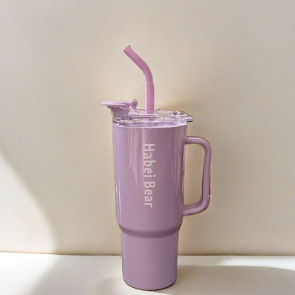 New 3PCS Set Water Bottles Car Cup Macaron Bottle Ice Bar Cup Plastic Sports Mug Large Capacity Frosted Water Bottle Coffee Cup