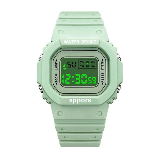 Sports Watch Boys Girls Student LED Electronic Watch Men Women Square Digital Watches Analog Digital Military Army Sport LED Waterproof Wrist Watch Rubber Clock