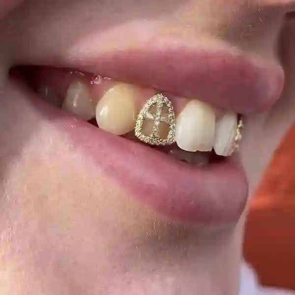 single grillz tooth cap man/woman valentine gift for her/women ice grillz mouth for men/women hip hop rapper body jewelry accessories party costume easter festival gift for girl friends