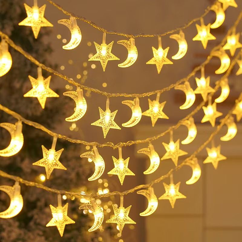 3M LED Light Crystal Ball Star Lights Outdoor Garden Camping Light String 20 LED Lights Garland Light Led String Lights Ramadan Decorations Christmas Festive Atmosphere Lights