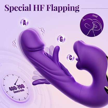 Flapping Vibrators Sex toy APP Remote control Vibrator with 7 Flapping&Licking Modes Adult toys Hollow Design Sex toys Vibrater for Women Thrusting Sex machine Vibrating Sex toys 4couples men & women