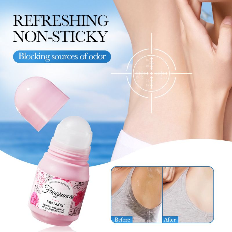 Floral Fragrance Roll-On Deodorant – Anti-sweat,Reducing Odor,Refreshing and Long-Lasting Roll-On Perfume