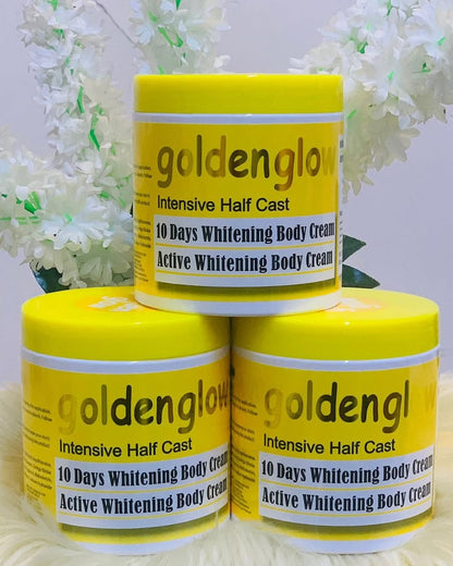 Goldenglow Intensive Half Cast 10days Whitening Body Cream 500ml Carrot Oil, Alpha Arbutin,Glutathione,Tumeric Moisturizing Cream Antioxidant Turmeric Golden Glow Vitamin C Cream 500ml