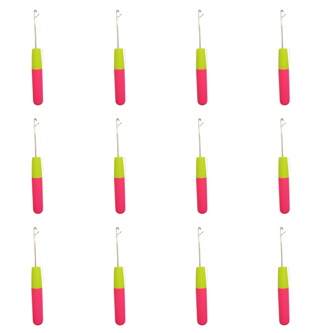 12Pcs Latch Hook Crochet Needle For Braids Hair Wig & Shaggy Mats Making Weaving Craft Metal DIY Tool