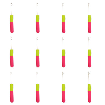 12Pcs Latch Hook Crochet Needle For Braids Hair Wig & Shaggy Mats Making Weaving Craft Metal DIY Tool