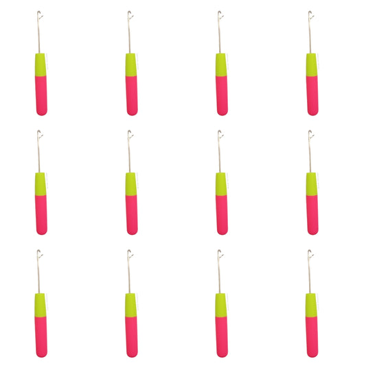 12Pcs Latch Hook Crochet Needle For Braids Hair Wig & Shaggy Mats Making Weaving Craft Metal DIY Tool
