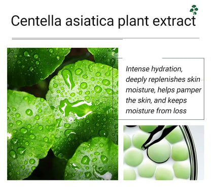 6-piece set of Centella Asiatica Peptide Skin Care Set facial cleanser + toner + essence + Face serum + moisturizer + Eye Cream to repair delicate skin and control oil