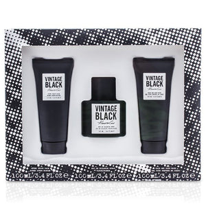 Vintage Black Men EDT 3 Piece Gift Set with ASB &HBW
