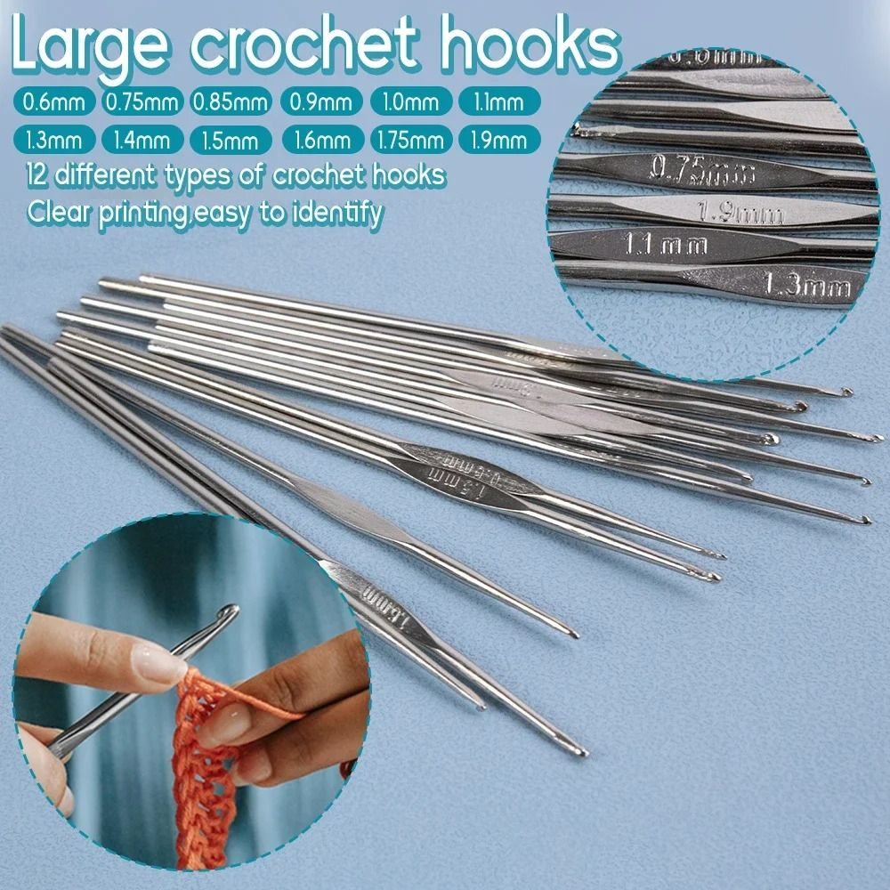 58pcs Portable Crochet Kits with Bag Knitting Tool DIY Sewing Ruler Needles Yarn Complete Set of Crochet Material Kit
