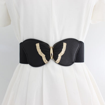 Fashion Women's Belt Elastic Waist Cover Belt Wide Belt Female Wide Waistban With Versatile Elastic Decoration Expands To size