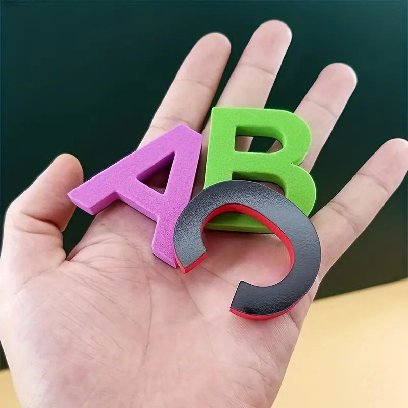 26-79pcs Magnetic Educational Stickers Magnetic Letters Numbers Alphabet ABC 123 Fridge Magnets Plastic Educational Preschool Learning Toy Set Uppercase Lowercase Math