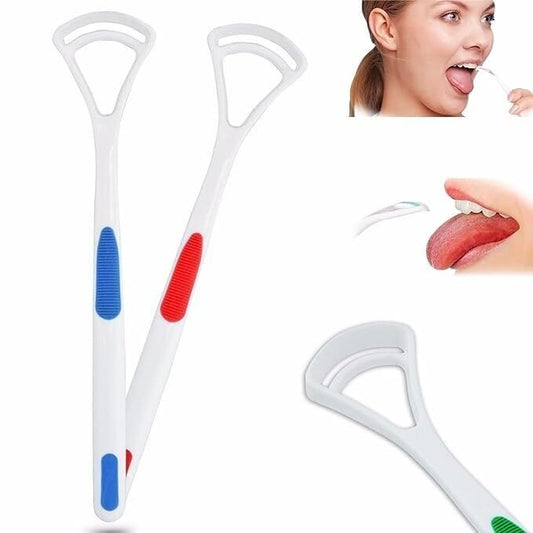 1/2 Pcs Tongue scraper Cleaner, suitable for adults and children, provides healthy oral care, is easy to use, and helps combat bad breath. Travel portable cleaner coating cleaning brush - Formula