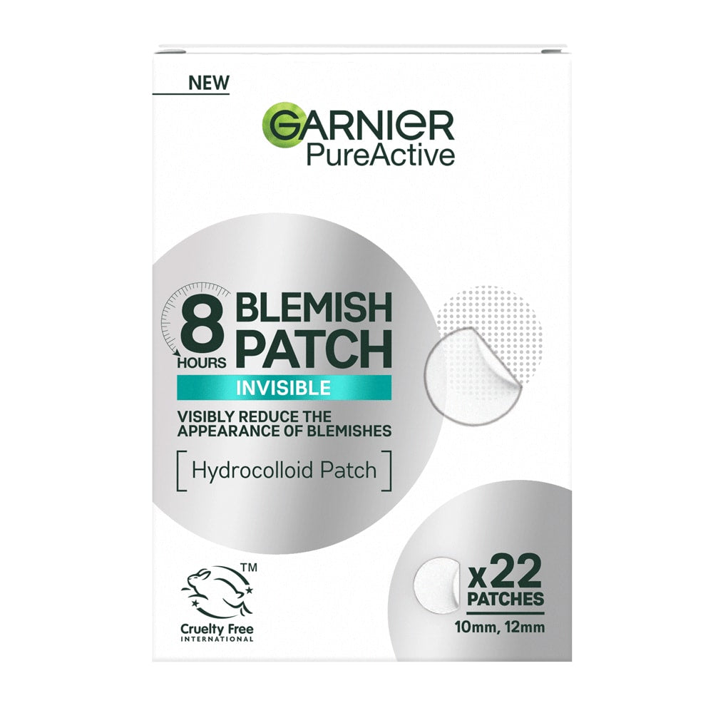 Garnier Pure Active 8hr Invisible Pimple Patch, Enriched with Hydrocolloid that Reduce Pimple Size in 8 hours