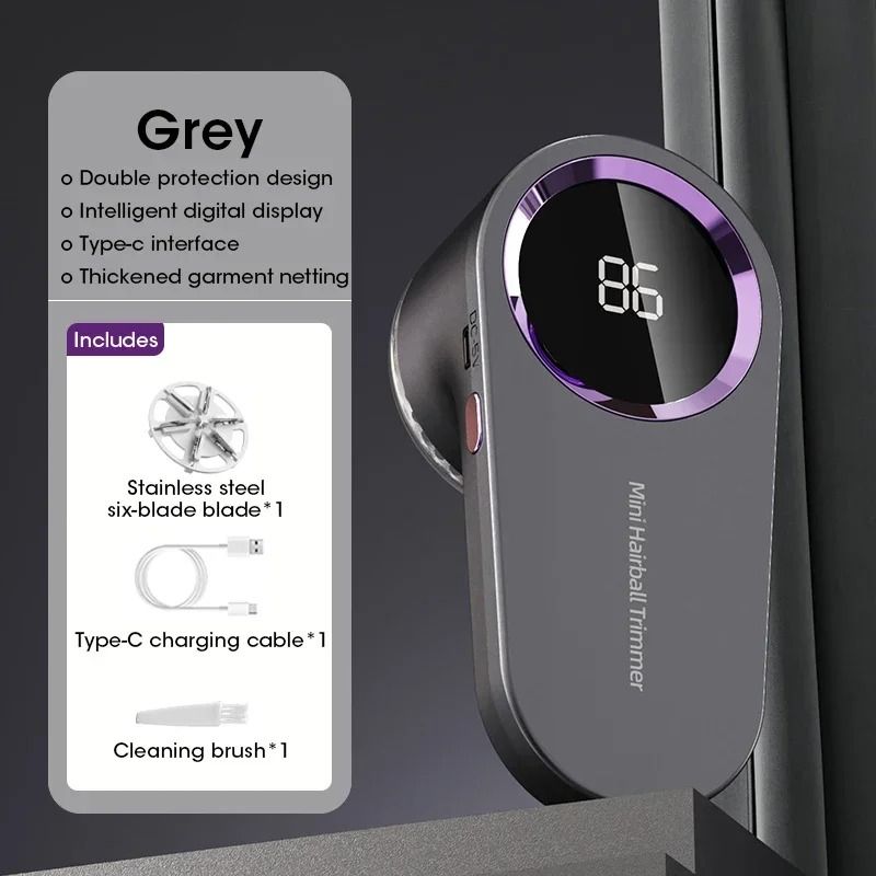 Lint Remover for Clothing LED Digital Electric Lint Removal Pellet Fluff Remover USB Rechargeable Fuzz Fabric Shaver Sweater