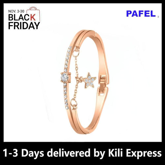 PAFEL Women Bracelets Fashion Lady Bracelet girl Classic Jewellery Female Crystal Bracelet Valentines Gift
