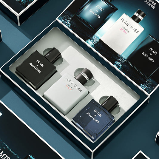 3 PCS Men's Perfume Set Three Fragrance Long Lasting Cologne Sports Perfumes Refreshing Perfume Ocean Gentleman Gift Box