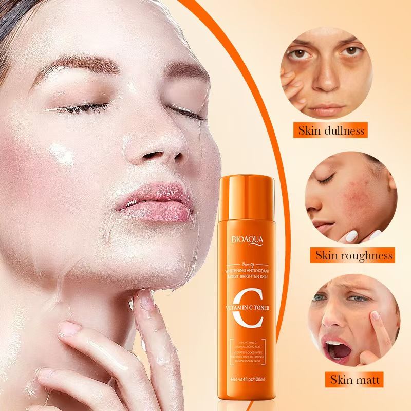 Six Piece Set Vitamin C Whitening Antioxidant Moisturizing Skincare cleanser toner eye cream serum lotion cream