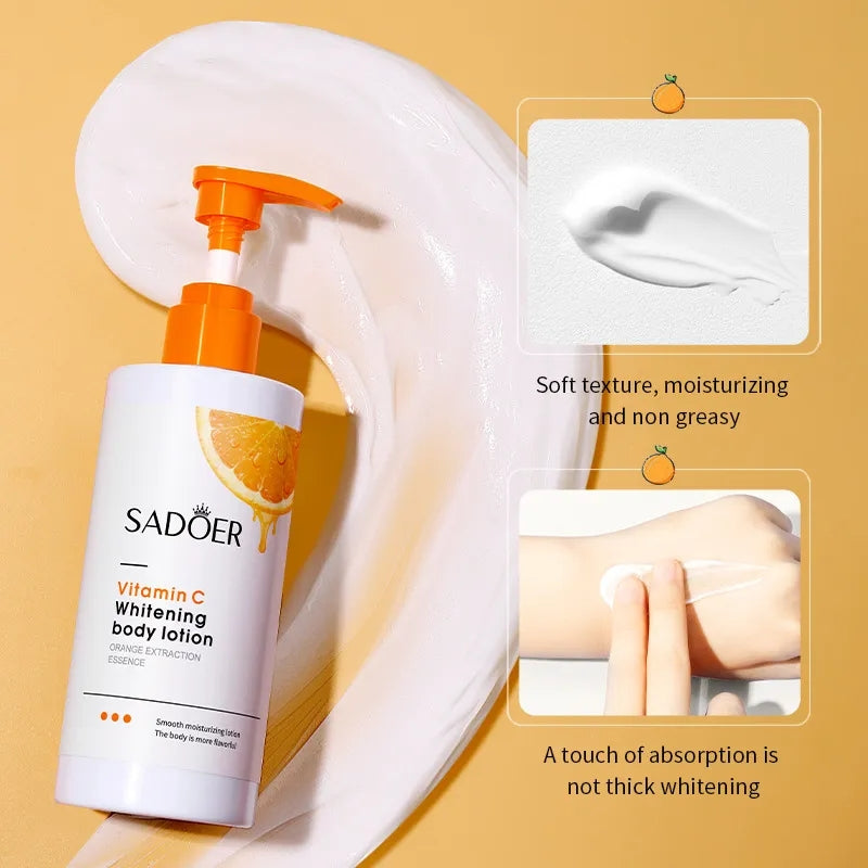SADOER Vitamin C Whitening Body Lotion Cream Moisturizing Refreshing Whole Body Lightening Cream