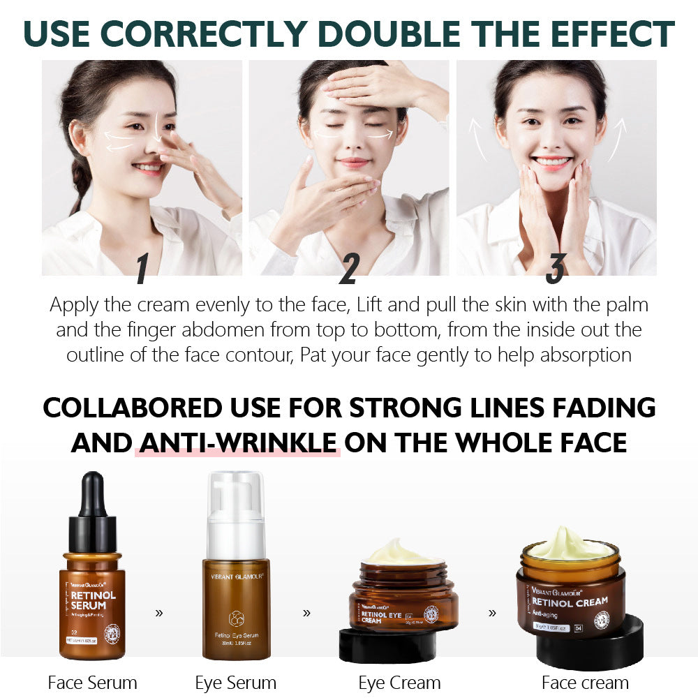 VIBRANT GLAMOUR Retinol Face Cream Firming Lifting Anti-Wrinkle Brightening Moisturizing Skin Care Retinol Face Cream