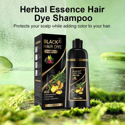 500ml Quick Organic Hair Color Shampoo - Dark Hair Dye with Plant Essence, Covers Gray (Black, Coffee, Deep Coffee)