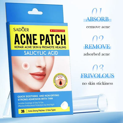 36 Patch Acne Patch Facial Acne Patch Strong Adhesive SADOER Day and Night Facial Invisible Acne Cleansing Repair Water Colloid Acne Removing Patch