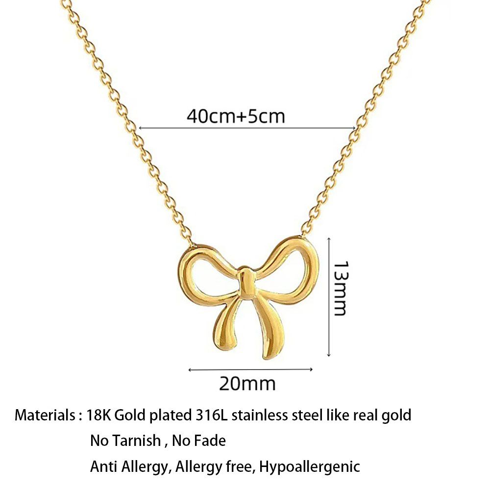 bow necklace women/woman necklace choker/chocker clavicle necklace, 18K Golden plated Bow Dainty Necklace Bow Pendant Choker Necklace Trendy Bow Necklace Gold Chain Necklaces Jewelry Gift for lady