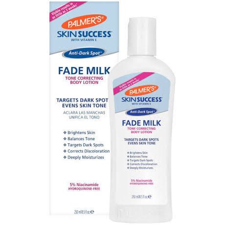 Palmers skin success body lotion Even tone Fade Milk with Vitamin E and Alpha Hydroxy Anti dark spot fade tone correcting lotion White 250ml