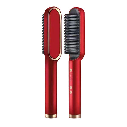 2 In 1 Electric Splint Hair Straightener 2024 Hot Comb Brush Hair Styling Straight Curling Dual-Use Bangs Curling Rod