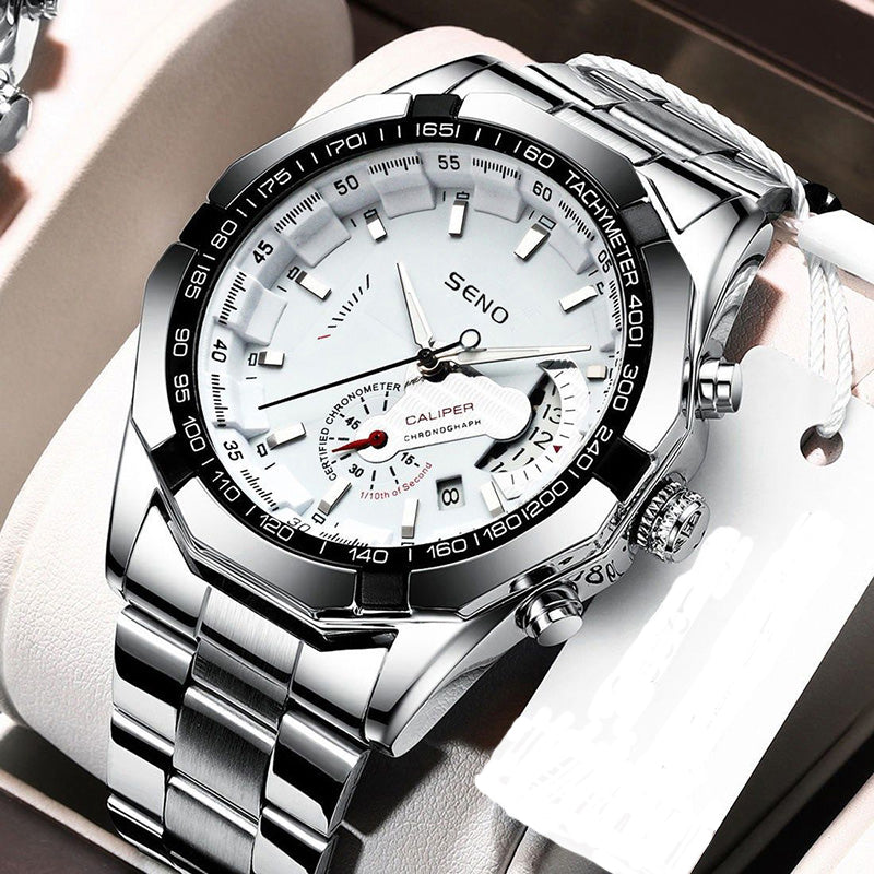 Large Dial Watches for Men Waterproof Mens Watch Calendar Fashion Business Watch