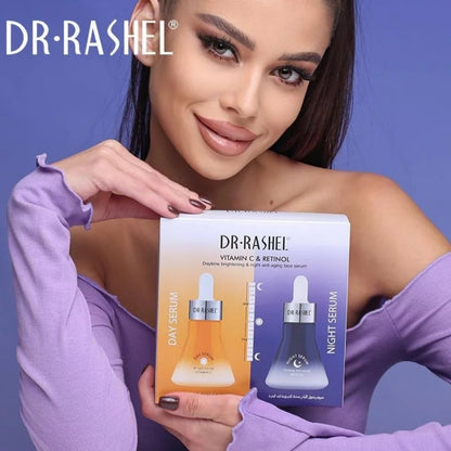 Dr. Rashel 2 in 1 Vitamin C & Retinol Face serum Day Brightening & Night Anti-aging Facial Serum