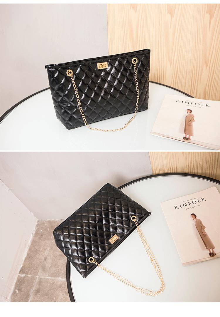 Big Tote Bags for Women Chain Crossbody Bag Diamond Lattice Shoulder Bag Female Large Leather Plaid Shopper Handbags