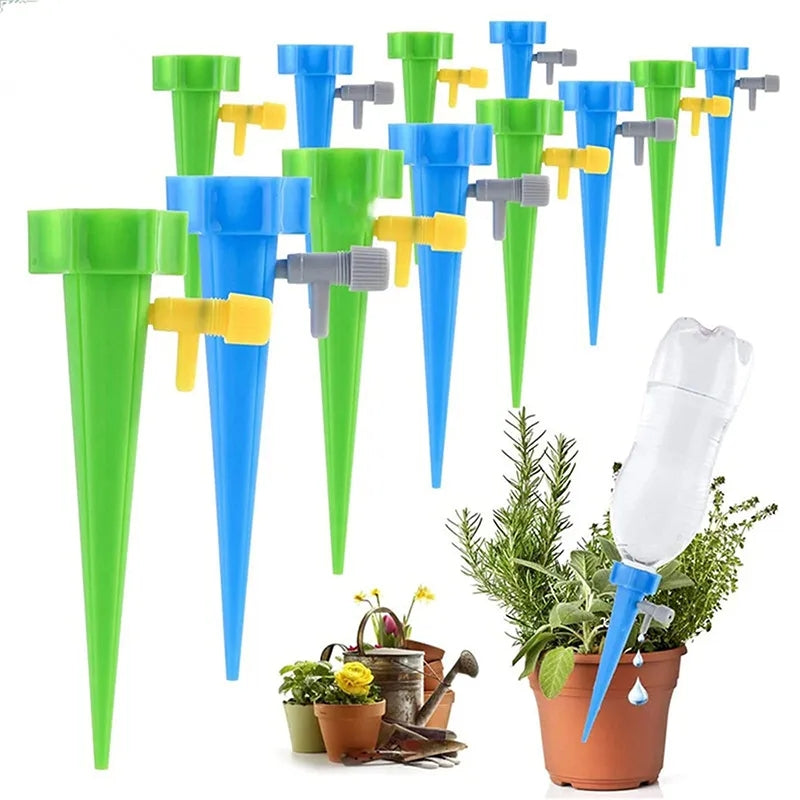 10pcs Auto Drip Irrigation Watering System Dripper Spike Kits Garden Household Plant Flower Automatic Waterer Tools