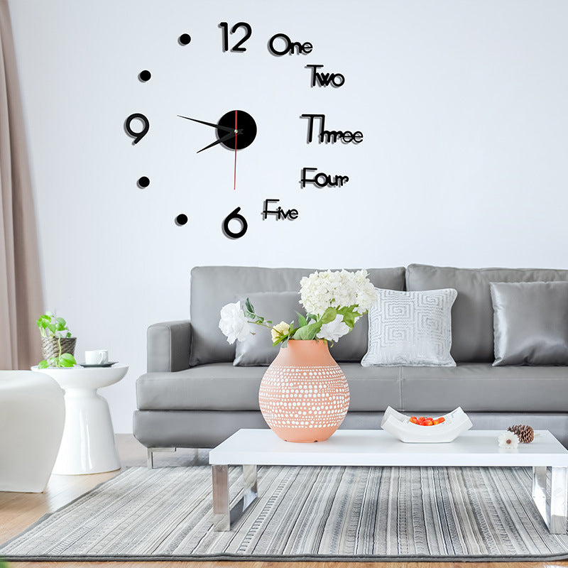 3d Wall Clock Luminous Creative Modern Concise Acrylic DIY Wall Clocks Home Decoration