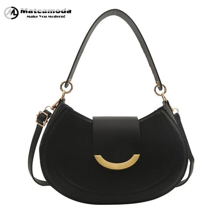 Mateamoda Elegant Solid Pattern Hobo Bag Crossbody Bag Underarm Handbag