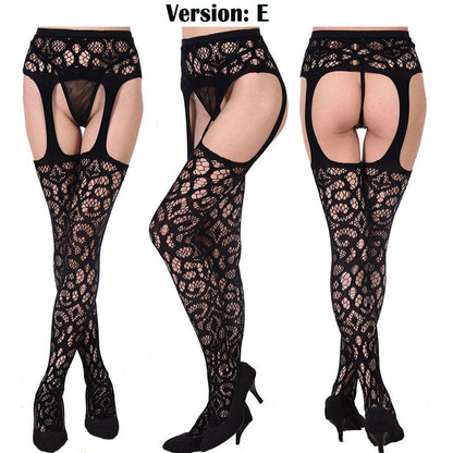 Womens Sexy 10 Styles Stockings Suspender Pantyhouse Thigh High Mid Waist Hose Tights Fishnet Garter Thighhigh for Choice