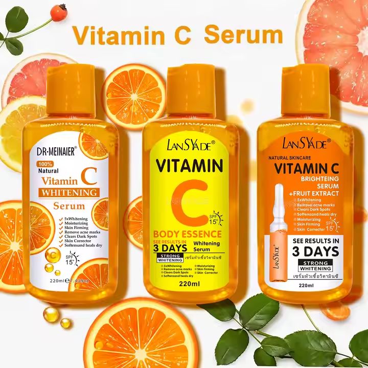 DR MEINAIER 100% Natural Vitamin C WHITENING Serum Brightens and Evens Out Skin Tone Reduces Signs of Aging Suitable For All Skin Types Improves Skin Texture