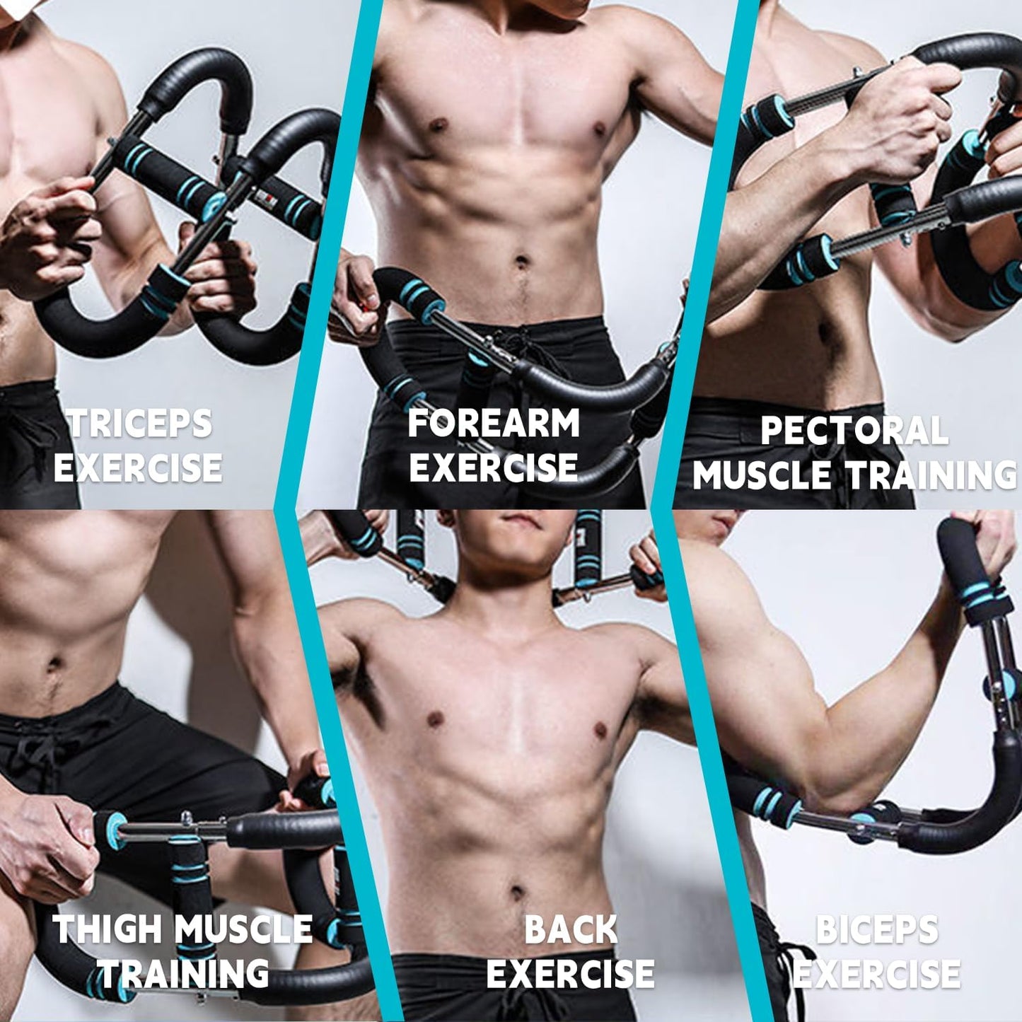 Twister Arm Trainer, Adjustable Twister Arm Chest Exerciser for Men & Women,Adjustable Spring Workout Bar Detachable Power Twister Home Fitness Equipment for Enhancing Upper Body Muscle