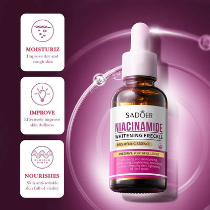 SADOER 2 in 1, Niacinamide Face Brightening Essence + Salicylic Acid Acne Treatment Essence, Oil Control and Black Heads Remover, Like Vitamin C, Smoothens, Inhibit Acne and Pimples, Brightens Face