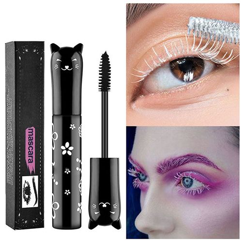 6 Color Mascara Waterproof Fast Dry Eyelashes Curls Extension Make-Up Eyelashes Blue Pink Purple Black White Coffee Ink Mascara
