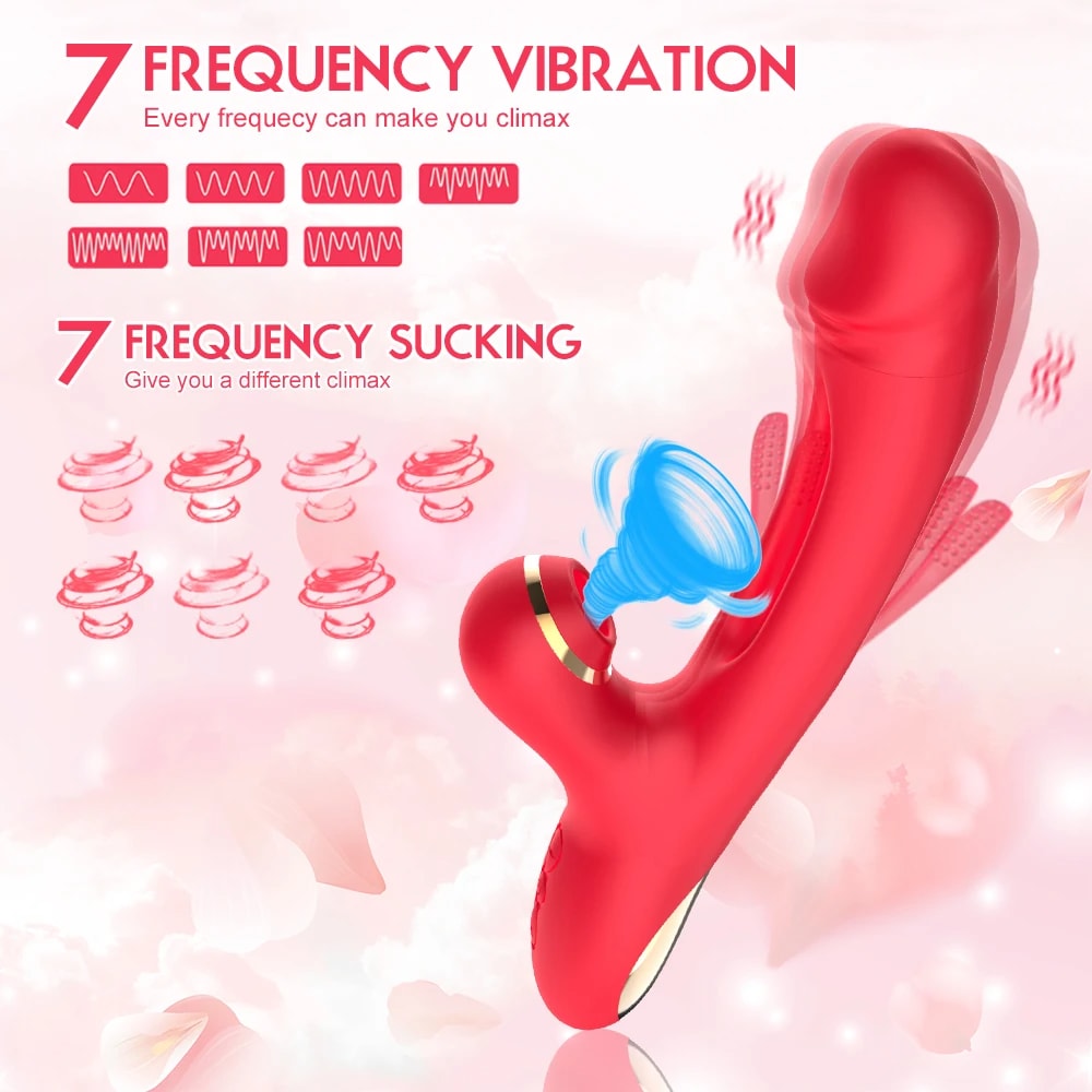 3 In 1 Sucker Patting Vibrator For Women Clitoris Stimulator G-Spot Powerful Vibro Dildo Wand Female Clit Sucker Adult Sex Toys