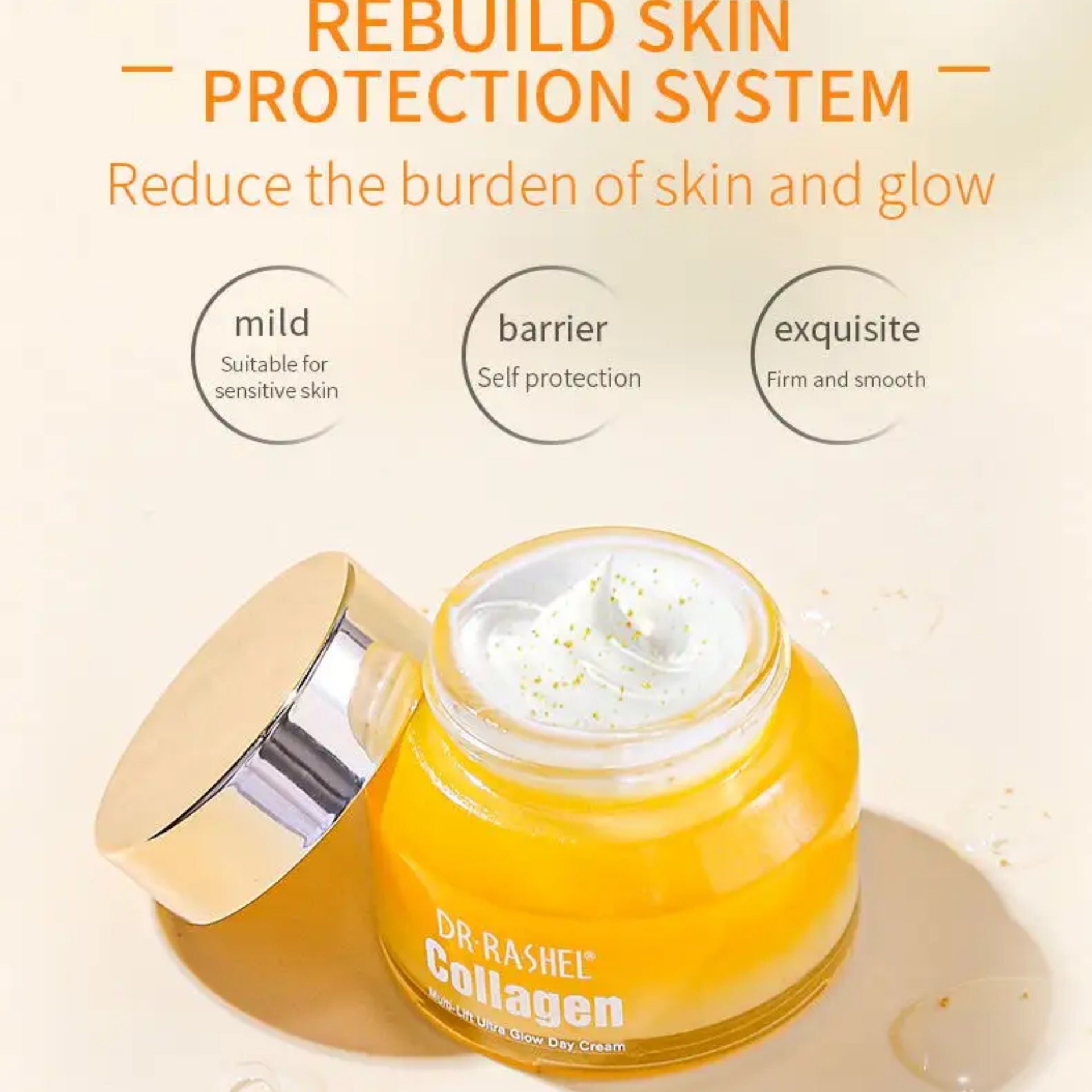 Dr. Rashel Collagen Multi-Lift Ultra Glow Day Cream Wrinkles Pigmentation Dark Spots Natural Tone - DR RASHEL