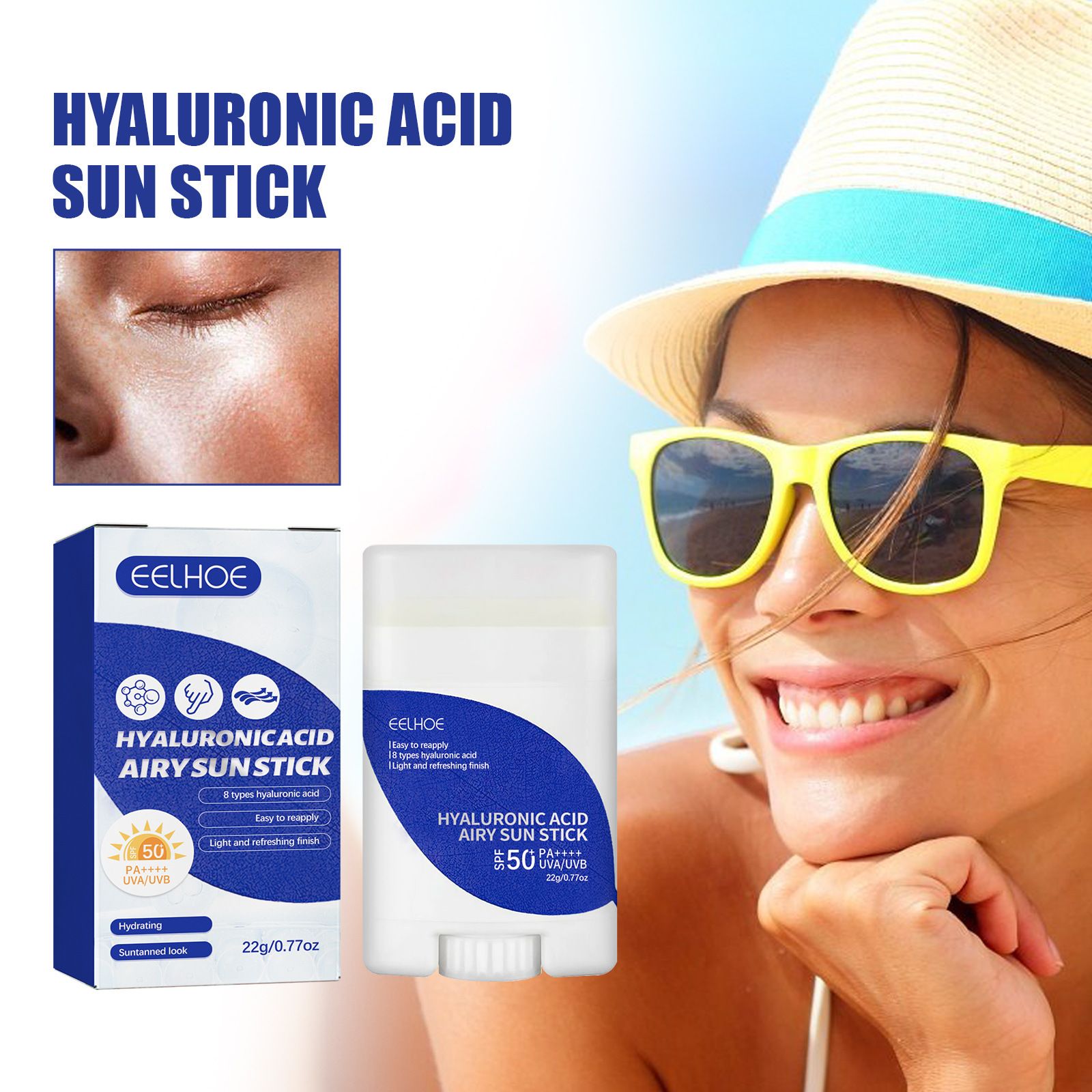 EELHOE Hyaluronic Acid Airy Sun stick,PA++++/SPF50