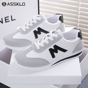 ASSKLO Women Casual Shoes Round Head Deep Mouth Light Sneakers Sports Shoes Board Shoes Versatile Casual Designer Shoes Tennis Shoe Outdoor lightweight Breathable Sneakers Walking shoes white black