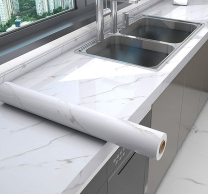 Glossy Self-Adhesive Removable Wallpaper peel and Stick Wallpaper- Vinyl Contact Paper for Countertops, Cabinets, Furniture