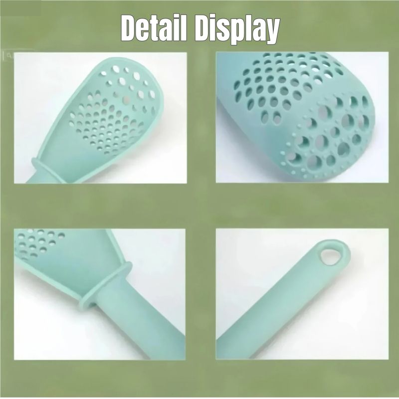 Multifunction Tongs Whisk Kitchenware Set Soft Silicone Cooking Spoon Drain Spoon Mashed Potato Grinder Noodle Scoop Egg Beater Churns Egg White And Yolk Separation Food Clip cook