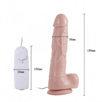 Powerful Big Silicone Dildo Vibrating Realistic Veined Cock Silicon Penis Vibrator Suction Cup Dong with Wire Control Masturbation Adult Sex Toys for Women Men Gift for Girlfriend Wife